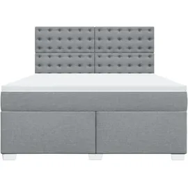 vidaXL Boxspringbett 180 x 200 cm Hellgrau