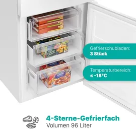 Bomann KG 7357 Kühl-Gefrierkombination (315 l, 1858 mm hoch, Weiß)