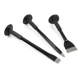 Wiltec Handmeißel Set 3-teilig Flachmeißel Spitzmeißel Breitmeißel