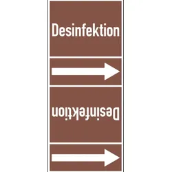 Rohrleitungskennzeichen Desinfektion - 33000x105 mm Folie selbstklebend