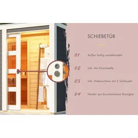 Karibu Hygge mit Vorraum ohne Ofen terragrau