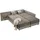 luma-home Eckcouch Kunstleder 4-Sitzer Graubraun/Beige