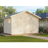 Palmako Gerätehaus Nils 348 x 239 cm Lackiert Dunkelgrau