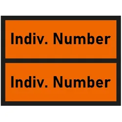 Warntafel, orange, Individualisiert, 400x300mm