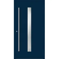 Aluminium Haustür "AURORA" 90 mm RC2 Stahlblau RAL 5011 außen öffnend DIN rechts