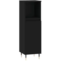 vidaXL Badschrank 30 x 30 x 100 cm Schwarz MDF