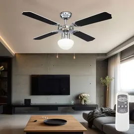 GLOBO Deckenventilator 106,6 cm Deckenventilator Silber