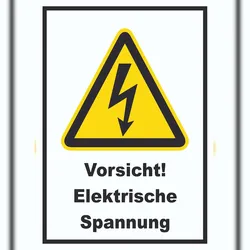 Vorsicht Elektrische Spannung Schild A2 (420x594mm)