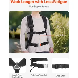 Vevor 6358 mm Teleskop-Hochdruckreinigerlanze, Teleskopstrahlrohr, 4000 PSI Teleskop-Sprühstab mit Verlängerungsstangen, Bürstenkopf, Schwenkkupplung, 7 Düsen, Stützgurt, für Dachrinnen