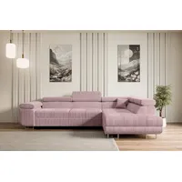 Altdecor Ecksofa mit Schlaffunktion und Bettkasten Corner Sofa Bett