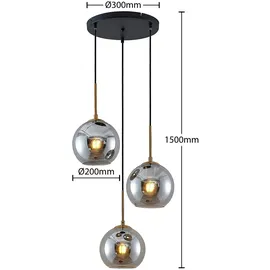 LINDBY Jurian 3-flg. 32 cm kugelförmig grau