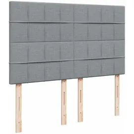 vidaXL Boxspringbett 140 x 200 cm Hellgrau