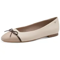 TAMARIS Damen Ballerina flach, beige, 41 EU