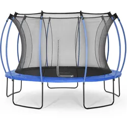 Plum Springsafe Trampolin Colours 366 cm mit Sicherheitsnetz, blau One Size