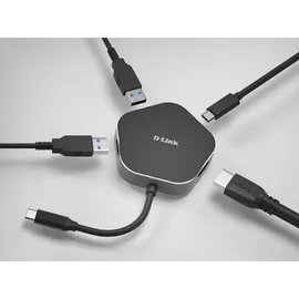 D-Link DUB-M420 4-In-1 USB-C Hub mit HDMI/USB-C Ladeanschluss