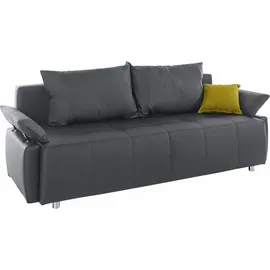 Collection AB Schlafsofa Kunstleder 2-Sitzer Grau