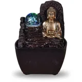 Zimmerbrunnen Zen-Buddha LED-Licht - Zen-Geist Dekoration - Feng Shui Glücksbringer - Tischbrunnen - Nützliche Geschenkidee zum kleinen Preis - H 18cm - Theravada Zen'Light