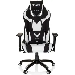 Gaming Stuhl / Bürostuhl PROMOTER II Stoff schwarz / weiß hjh OFFICE