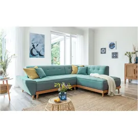 miuform Eckcouch Polyester 2-Sitzer Türkis