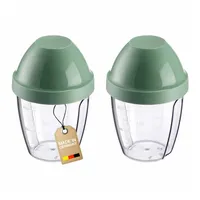 Westmark Mix-Ei Shaker 2er Set 0,25 l Klar/Mint-Grün
