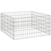 VidaXL Gartenkomposter 100x100x50 cm Verzinkter Stahl Quadratisch