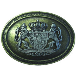 Brazil Lederwaren Gürtelschnalle Bayerisches Wappen - Buckle Wechselschließe Gürtelschließe 40mm - Für die Tracht bunt