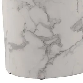 MID.YOU Beistelltischset, Grau, Weiß, Papier, 2-teilig, Marmoroptik, oval, 48x40x33 cm,