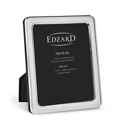 EDZARD Bilderrahmen Angers, versilbert und anlaufgeschützt, 10×15 cm Foto – Echtsilber Fotorahmen silberfarben