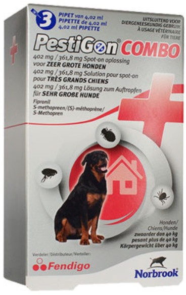 Pestigon Combo Spot-On voor honden vanaf 40 kg  3 x 3 pipetten