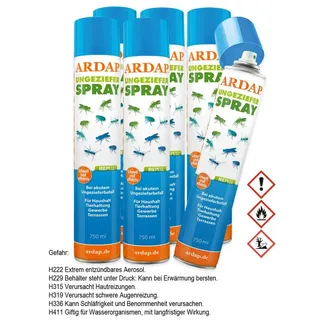 Ardap Insektenspray 6x ARDAP Repell Ungezieferspray 750 ml