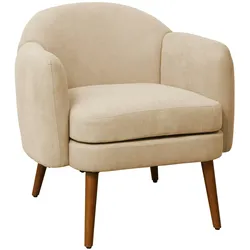 SVITA JOHAN Sessel Loungesessel Polstersessel Armlehnen gepolstert modern Beige