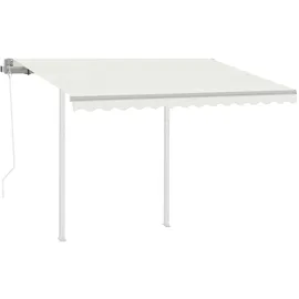 vidaXL Gelenkarmmarkise 300 x 250 cm cremeweiß inkl. Pfosten 3070127