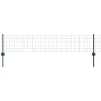 VidaXL Euro Zaun mit 5 U Pfosten Grün 0,4x10