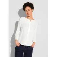 STREET ONE Damen A344488 Musselin Bluse, off white, - 92696553-38