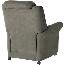 Polstermöbel Oelsa Fernsehsessel Andorra Mikrofaser 87 x 108 x 110 cm Grau mit Rollen