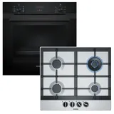 Siemens Backofen Hydrolyse Teleskopauszug+Gas-Kochfeld stepFlame autark 60cm + Gas-Kochfeld 60 cm