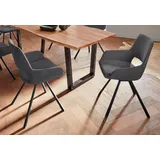 MCA Furniture 4-Fußstuhl Parana - Webstoff Charcoal