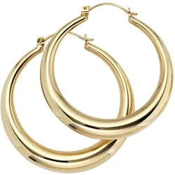 Paar Creolen JOBO, gold (gelbgold 333), Ohrringe, Damen, Gelbgold 333, rund 333 Gold