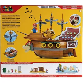 Jakks Pacific Bowsers Luftschiff-Spielset mit Mario-Actionfigur 6cm
