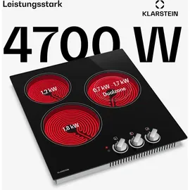 Klarstein Glaskeramikkochfeld 45 cm 3 Zonen