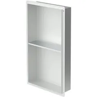 Luxebath Duschnische 2 Ebenen 30x60 cm Silber aus Edelstahl