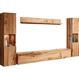 INOSIGN Wohnwand »PARIS, Vitrine Türanschlag links/rechts wechselbar«,... (Komplett-Set, 4 St.), grifflose Design, stehend und hängend montierbar, braun