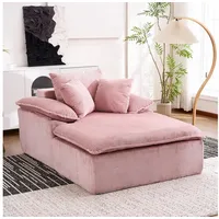 Odikalo Loungesofa Schlafsofa Relaxsofa Freizeitsofa Polstermöbel mehrfarbig, Ein 122 cm hohes, rahmenloses Relaxsofa im Indoor-Stil. Es bietet hohen Lesekomfort, ist mit breiten Armlehnen ausgestattet und muss nicht montiert werden. rosa
