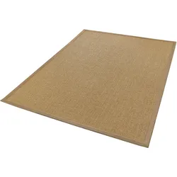 Sisalteppich DEKOWE "Mara S2 mit Bordüre", beige (natur), B:133cm H:5mm L:190cm, Sisal, Teppiche, Flachgewebe, Material: 100% Sisal, Wohnzimmer, Kundenliebling