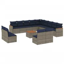 vidaXL Garten-Lounge-Set 14-tlg. grau