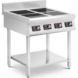 Royal Catering Induktionsplatte Induktionskochplatte 4 Felder mit Unterbau 4 x 3500 W Timer - -