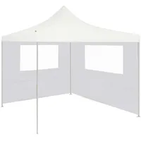vidaXL Pavillon-Seitenwand mit Fenstern 4 x 2 m Weiß