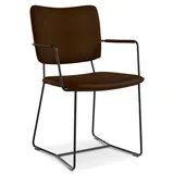 bert plantagie Stuhl Kiko K21 Leder Braun Hellbraun