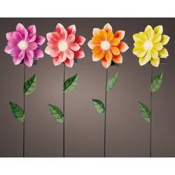 Gartenstecker LED FLOWER - bunt