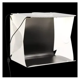 vidaXL LED-Lichtbox für Fotostudio Klappbar 40×34×37 cm Plastik Weiß